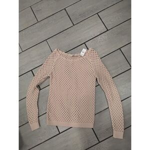 LOFT Women's Blush Open-Knit Sweater